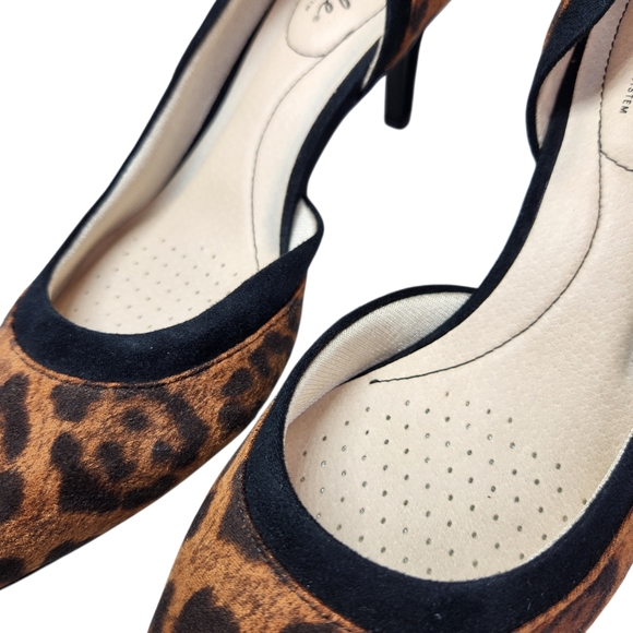 LifeStride Leopard Print Pumps Size 8M Animal Print Pointed Toe Heels Comfort - Picture 5 of 11